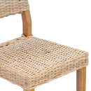 Spisestuestol 2 pcs Kubu rattan Naturfarvet 46 x 55 x 84 cm
