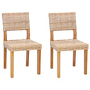 Spisestuestol 2 pcs Kubu rattan Naturfarvet 46 x 55 x 84 cm