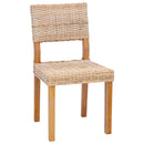 Spisestuestol 2 pcs Kubu rattan Naturfarvet 46 x 55 x 84 cm