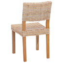 Spisestuestol 2 pcs Kubu rattan Naturfarvet 46 x 55 x 84 cm