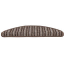 Selvklæbende Trappemåtter 15 stk. 56 x 17 x 3 cm Non-Slip Brun