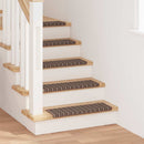Selvklæbende Trappemåtter 15 stk. 65 x 21 x 4 cm Non-Slip Brun