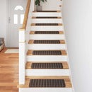 Selvklæbende Trappemåtter 15 stk. 65 x 21 x 4 cm Non-Slip Brun