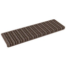 Selvklæbende Trappemåtter 15 stk. 65 x 21 x 4 cm Non-Slip Brun