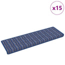Selvklæbende Trappemåtter 15 stk. 65 x 21 x 4 cm Non-Slip Blå