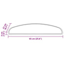 Selvklæbende Trappemåtter 15 stk. 65 x 21 x 4 cm Non-Slip Brun
