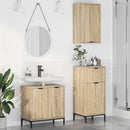 Badeværelsesmøbel sæt med hylde 3 pcs Sonoma-eg Konstrueret træ