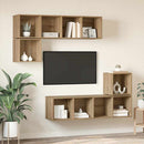 TV-møbelsæt Vægmonteret 4 pcs Artisan Egetræ Konstrueret træ