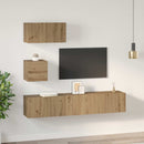 TV-møbelsæt Vægmonteret 3 pcs Artisan Egetræ Konstrueret træ