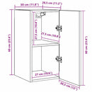 TV-møbelsæt 7 pcs Sort eg 30,5 x 30 x 60 cm Konstrueret træ