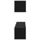 TV-møbelsæt Vægmonteret 4 pcs Sort eg Konstrueret træ