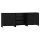 Sideboard 3 pcs Sort eg 70 x 41 x 75 cm Konstrueret træ