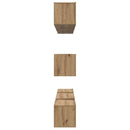 TV-møbelsæt Vægmonteret 8 pcs Artisan Egetræ Konstrueret træ
