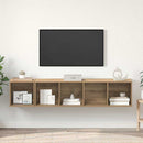 TV Skab Sæt Vægmonteret 2 pcs Artisan Egetræ Konstrueret træ