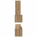 Væg TV Skab Vægmonteret 4 pcs Artisan Egetræ Konstrueret træ