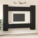 TV-møbelsæt 10 pcs Sort eg 30,5 x 30 x 90 cm Konstrueret træ