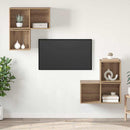 TV-møbelsæt Vægmonteret 4 pcs Artisan Egetræ Konstrueret træ