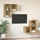 TV-møbelsæt Vægmonteret 4 pcs Artisan Egetræ Konstrueret træ