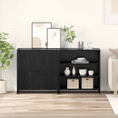Sideboard 2 pcs Sort eg 70 x 41 x 75 cm Konstrueret træ