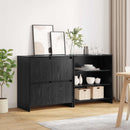 Sideboard 2 pcs Sort eg 70 x 41 x 75 cm Konstrueret træ