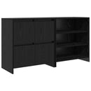 Sideboard 2 pcs Sort eg 70 x 41 x 75 cm Konstrueret træ