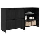 Sideboard 2 pcs Sort eg 70 x 41 x 75 cm Konstrueret træ