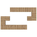 TV-møbelsæt 10 stk. Artisan Egetræ Konstrueret træ