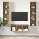 TV-møbelsæt Vægmonteret 3 pcs Artisan Egetræ Konstrueret træ