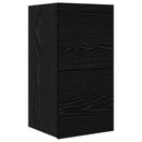 Væg TV Skab 3 pcs 100 x 30 x 30 cm Sort eg Konstrueret træ