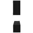 Væg TV Skab 3 pcs 100 x 30 x 30 cm Sort eg Konstrueret træ