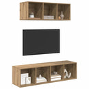 TV-møbelsæt Vægmonteret 2 pcs Artisan Egetræ Konstrueret træ