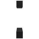 TV-møbelsæt Vægmonteret 4 pcs Sort eg Konstrueret træ