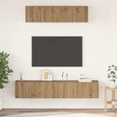 TV-møbelsæt Vægmonteret 4 pcs Artisan Egetræ Konstrueret træ