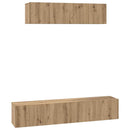 TV-møbelsæt Vægmonteret 4 pcs Artisan Egetræ Konstrueret træ
