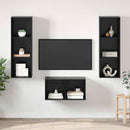 TV-møbelsæt Sort eg 37 x 37 x 107 cm Konstrueret træ