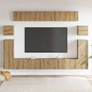 TV Enheder Vægmonteret 4 pcs Artisan Egetræ Konstrueret træ