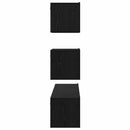 TV-møbelsæt Vægmonteret 4 pcs Sort eg Konstrueret træ