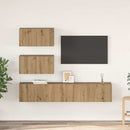 TV-møbelsæt Vægmonteret 4 pcs Artisan-eg Konstrueret træ