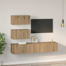 TV-møbelsæt Vægmonteret 4 pcs Artisan-eg Konstrueret træ