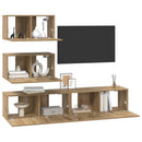 TV-møbelsæt Vægmonteret 4 pcs Artisan-eg Konstrueret træ