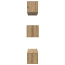 TV-møbelsæt Vægmonteret 6 pcs Artisan Egetræ Konstrueret træ