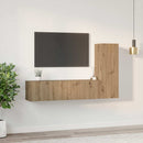 TV-møbelsæt Vægmonteret 3 pcs Artisan Egetræ Konstrueret træ