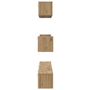 TV-møbelsæt Vægmonteret 7 pcs Artisan Egetræ Konstrueret træ