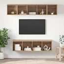 TV-møbelsæt Vægmonteret 4 pcs Artisan Egetræ Konstrueret træ