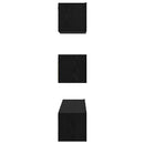 TV-møbelsæt Vægmonteret 4 pcs Sort eg Konstrueret træ