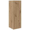Væg TV Skab Vægmonteret 4 pcs Artisan Egetræ Konstrueret træ