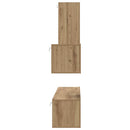 Væg TV Skab Vægmonteret 4 pcs Artisan Egetræ Konstrueret træ
