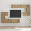 TV Enheder Vægmonteret 4 pcs Artisan Egetræ Konstrueret træ