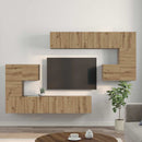 TV Enheder Vægmonteret 4 pcs Artisan Egetræ Konstrueret træ