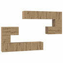 TV Enheder Vægmonteret 4 pcs Artisan Egetræ Konstrueret træ